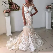 Африканское свадебное платье Русалка сделанное на заказ арабское кружево Аппликация на свадебные платья дешевое свадебное платье с открытой спиной Свадебные платья