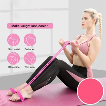

Pedal Latex Resistance Band Elastic Pull Rope Multifunction Pedal Fitness Sit-up Exercise Equipment For Home Gym Yoga Workout X