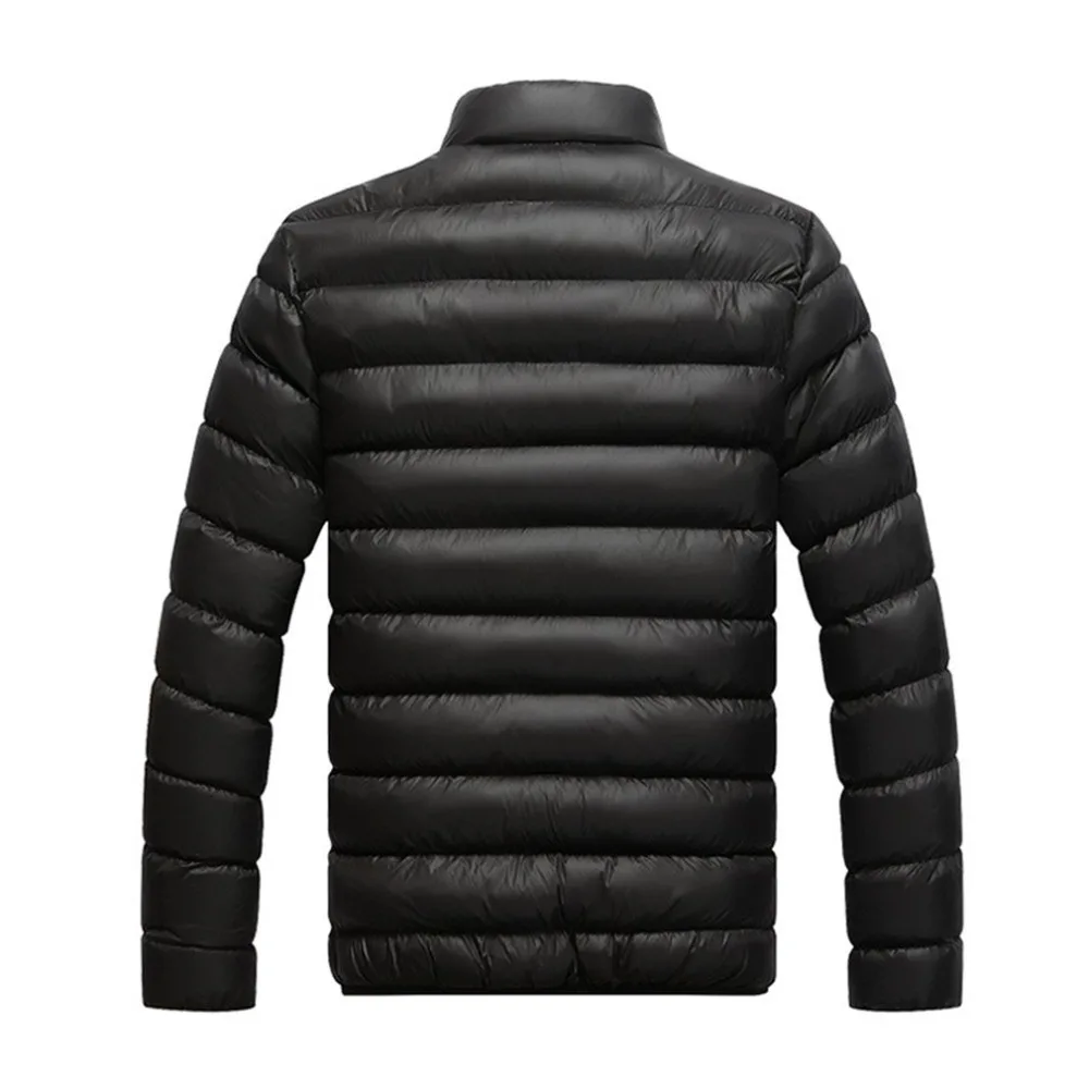 Зимняя мужская хлопковая куртка, утолщенные парки, приталенные теплые стеганые пальто со стоячим воротником, Мужская ветровка, верхняя одежда, мужская одежда, M-4L