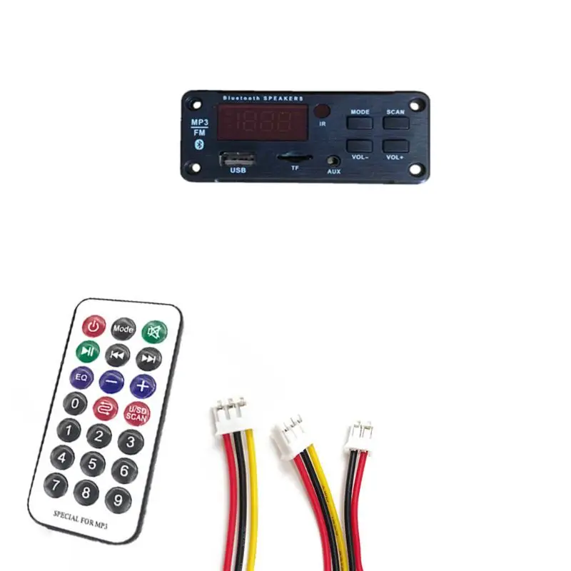 Bluetooth USB MP3 декодер DC 12 В источник питания fm-радио беспроводной MP3 музыкальный плеер доска аудио модуль для автомобиля удаленный музыкальный динамик