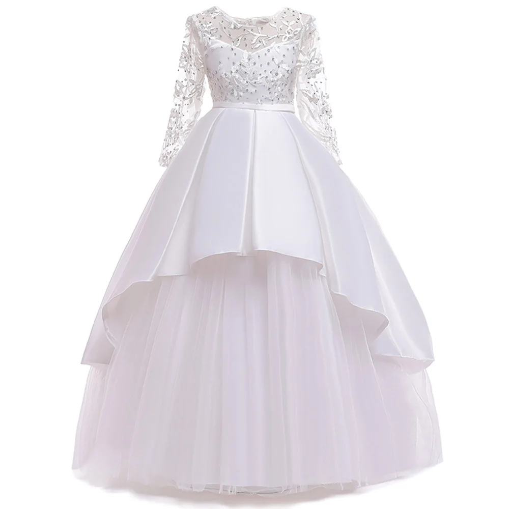 Ladies dress flower girl dress children wedding party kids clothes first communion princess ball gown vestido comunion
