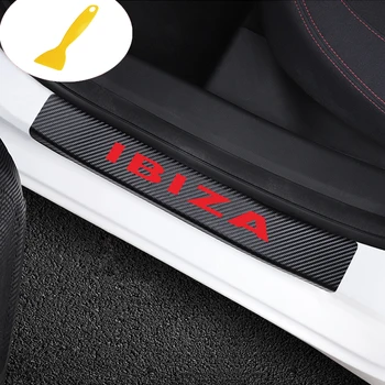 

Car Stickers for SEAT Ibiza 2001 2002 Carbon Fiber Protector Car Door Threshold Plate Sticker Car-styling 4Pcs/lot