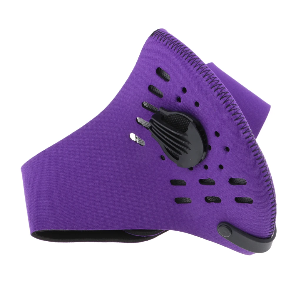 Purple Free size Унисекс ветрозащитная туманная дымка пыль Половина маска для лица фильтр с активированным углем рот муфельная - Цвет: Purple Free size