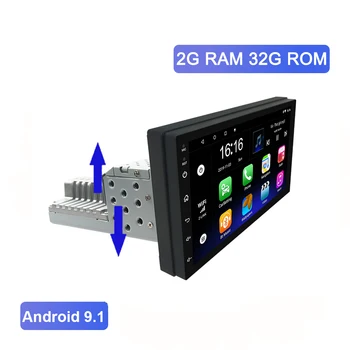 

1din Android 9.1 Adjustable Car Radio Stereo 7 Inch Contact Screen Quad-Core GPS Navigation MP5 Multimedia Player 2G RAM 32G ROM