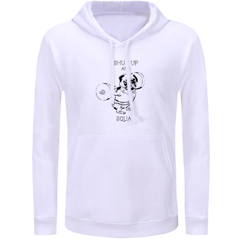 

Shut Up and Squat Pug-dog Golden Retriever dog Design Hoodies Sweatshirt Childs Graphic Hoody Boys Girls Pullover Christmas Gift
