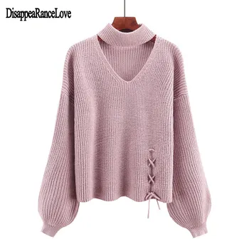 

Long Sleeve Autumn Winter Sweater Women Knitted Sweaters Pullover Jumper Fashion 2019 Turtleneck Sweater Female