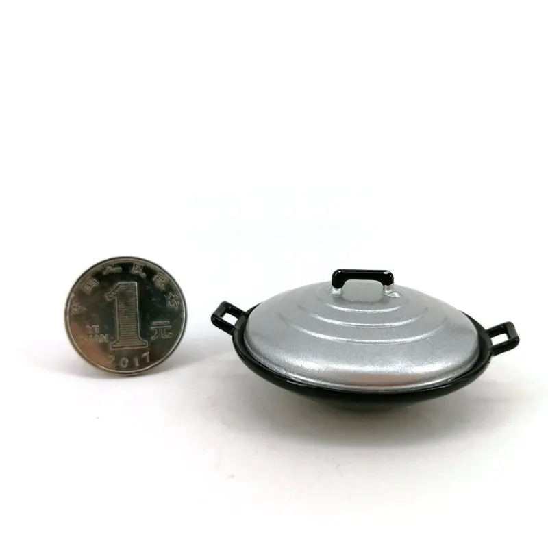 

[Mini Frying Pan Wok Pot Cover Model] Dollhouse Accessories Dollhouse Mini Kitchen