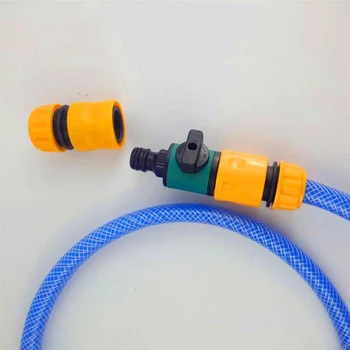 

Home Yard Garden Hose Pipe Connector Hose Manifold Splitter Adaptor Blue
