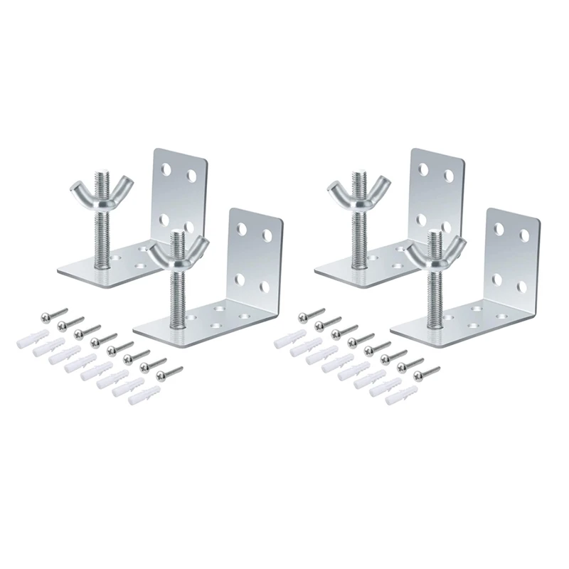 Soporte en L pared de romana, soportes de montaje techo o pared, para cortinas de ventana, hogar, 4 piezas|Accesorios decorativos de cortinas| - AliExpress