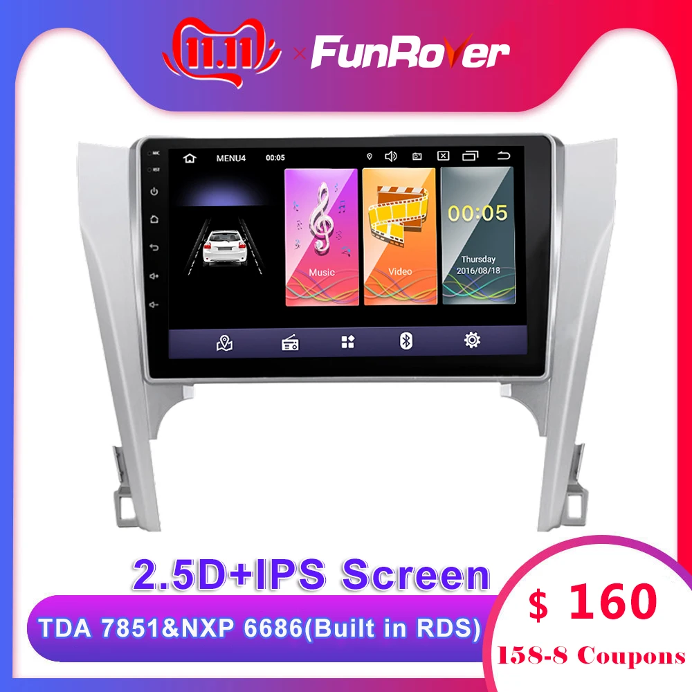 Discount FUNROVER Android 9.0 2.5D+IPS Car Multimedia radio Playe for toyota camry 2012-2014 Car DVD player stereo GPS Navigation RDS BT 0 Discount FUNROVER Android 9.0 2.5D+IPS Car Multimedia radio Playe for toyota camry 2012-2014 Car DVD player stereo GPS Navigation RDS BT 0