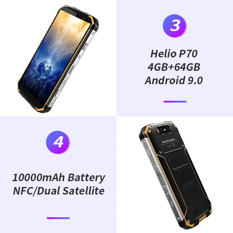 Смартфон Blackview BV9500 Plus водонепроницаемый телефон с экраном 5 7 дюймов FHD