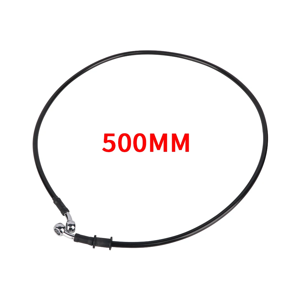 Мотоцикл 28 ° Banjo 500 мм 600 мм 700 мм 800 мм 900 мм гидравлическая усиленная Тормозная муфта Масляный шланг Труба грязь питбайк - Цвет: BLACK 500MM