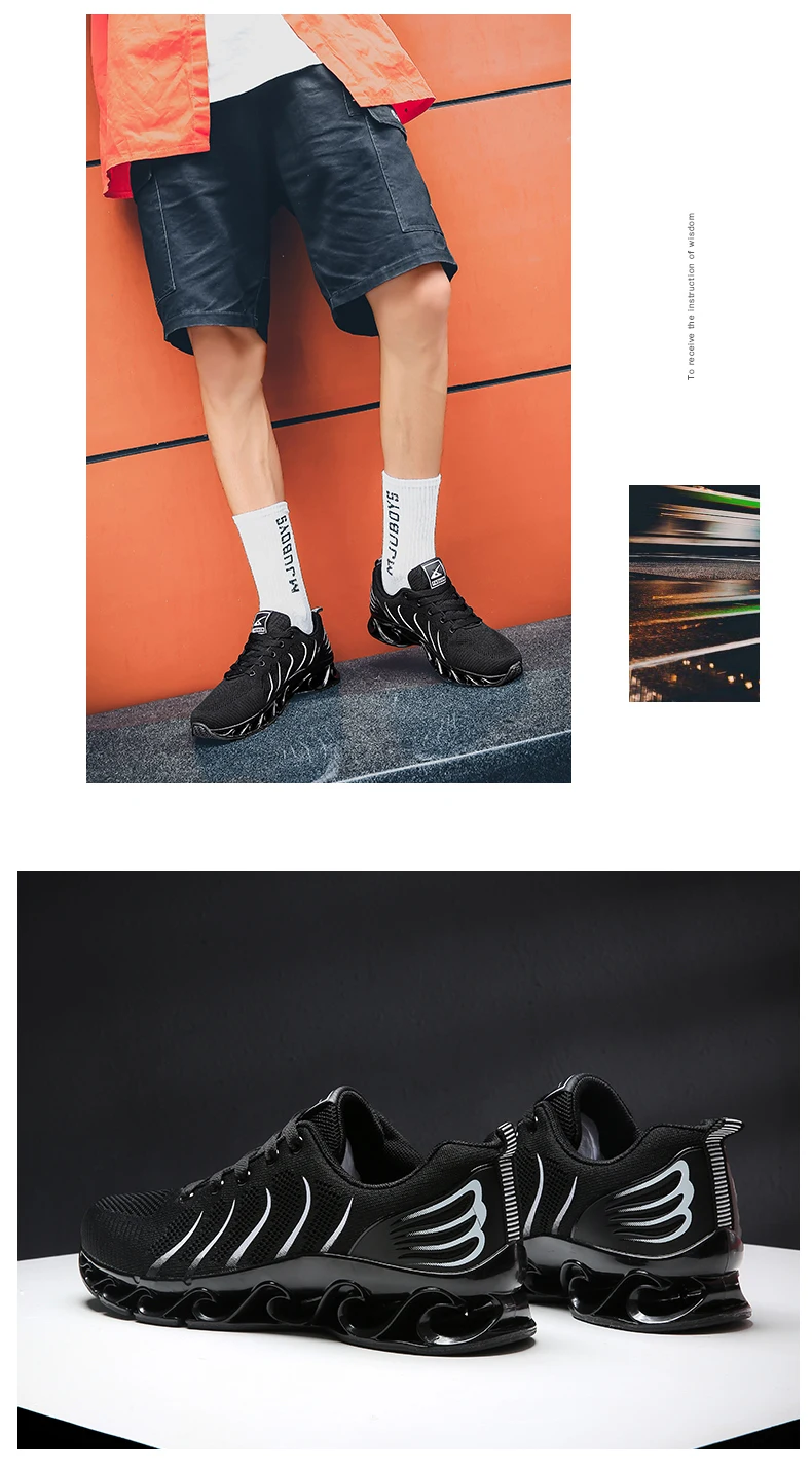 Damyuan модные лезвие подошва Для мужчин Спортивная обувь для отдыха на открытом воздухе эфирные анти-занос, удар поглощения Повседневное Для мужчин кроссовки