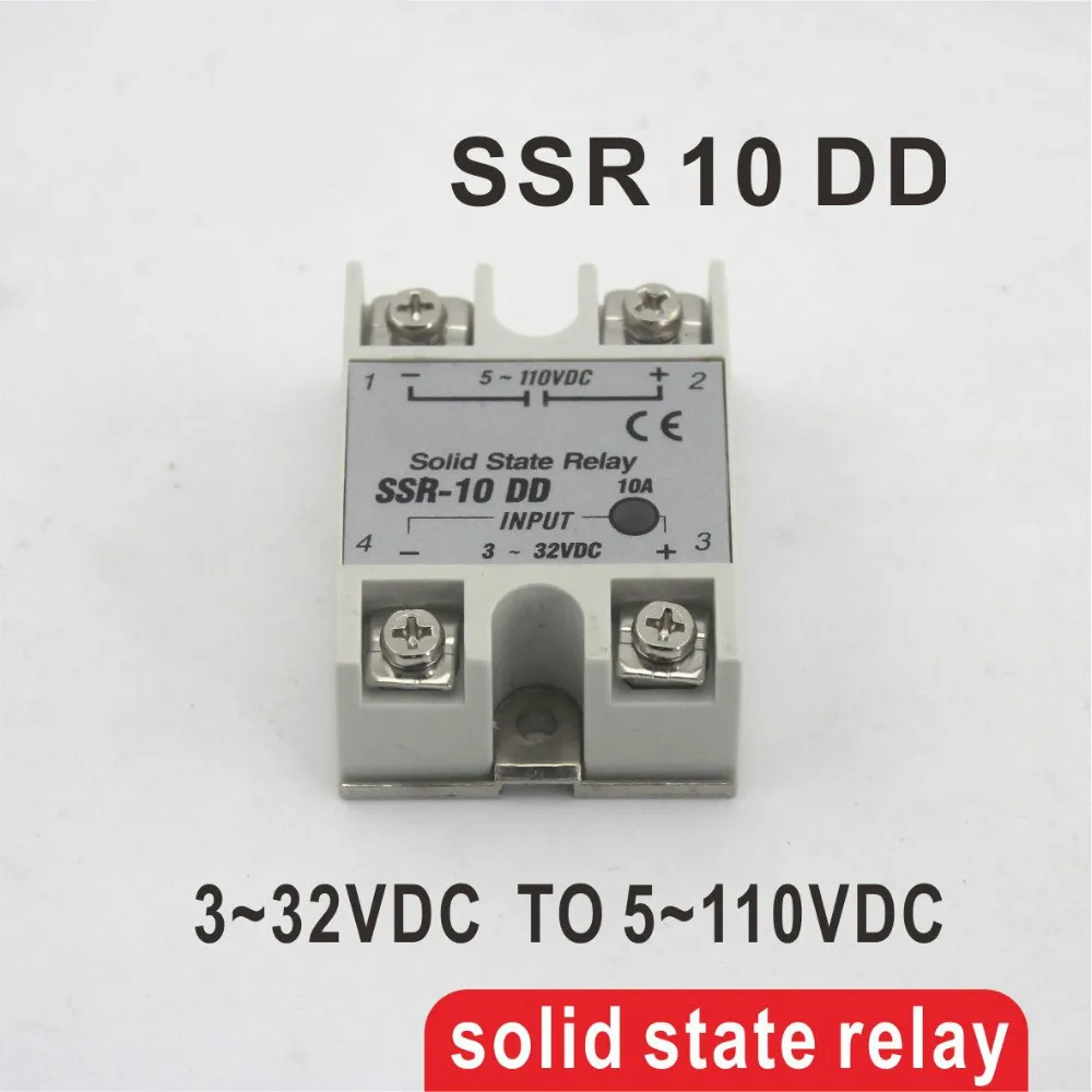 

10DD SSR input 3~32VDC load 5~110VDC DC single phase DC solid state relay