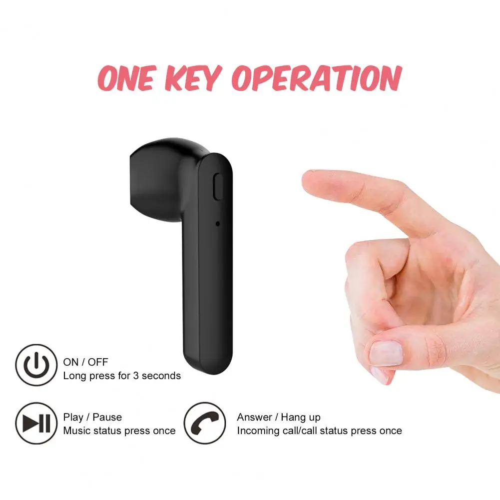ZW-T7 TWS Earbuds Wireless Headset Cute Cartoon Shape Bluetooth 5.0 Stereo Sound Sports Mini In-Ear Earphone with Charging Box