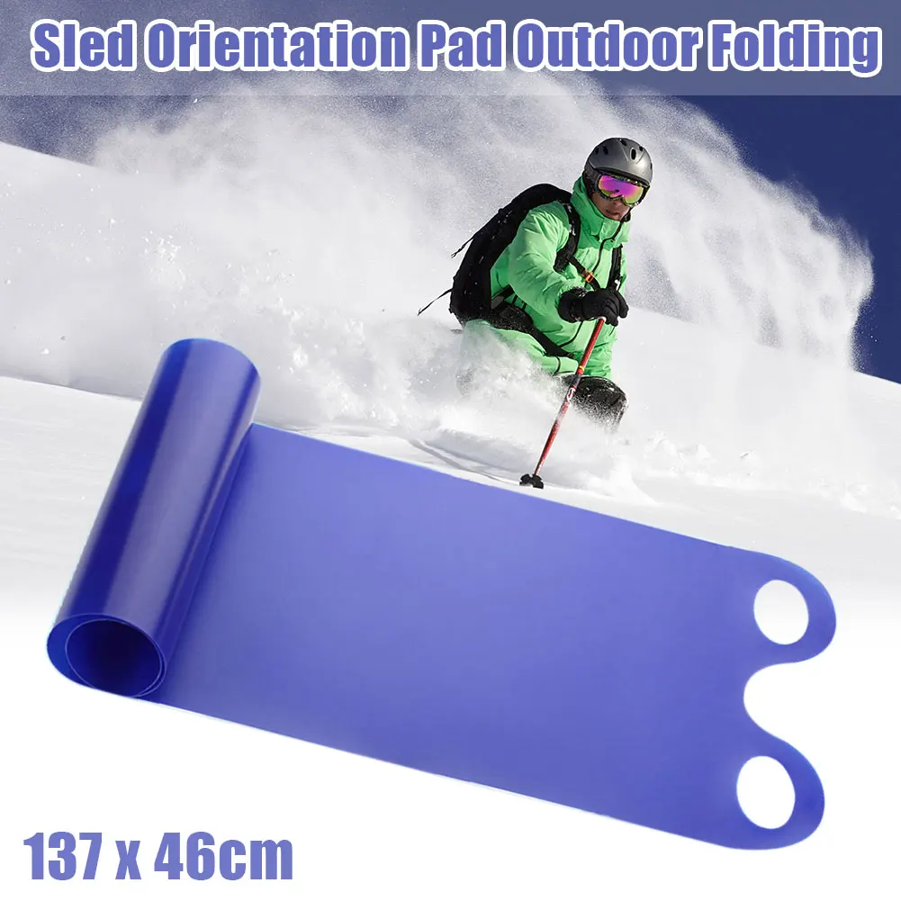 Adults Skiing Pad Snow Sled Outdoor Folding Kids Orientation Heavy Duty With Handle Thickened Sand Grass Anti Skid Winter Sports