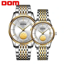 Aliexpress - DOM Top Brand Couples Quartz Men Watch Women Valentine Gift Clock Watches Ladies Waterproof Wristwatches Lovers’ Watch