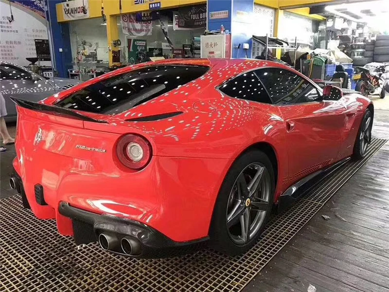 Использовать для Ferrari F12 спойлер 2013 14 15 16 17 лет Глянцевая углеродное волокно заднего крыла Спойлер, аксессуары