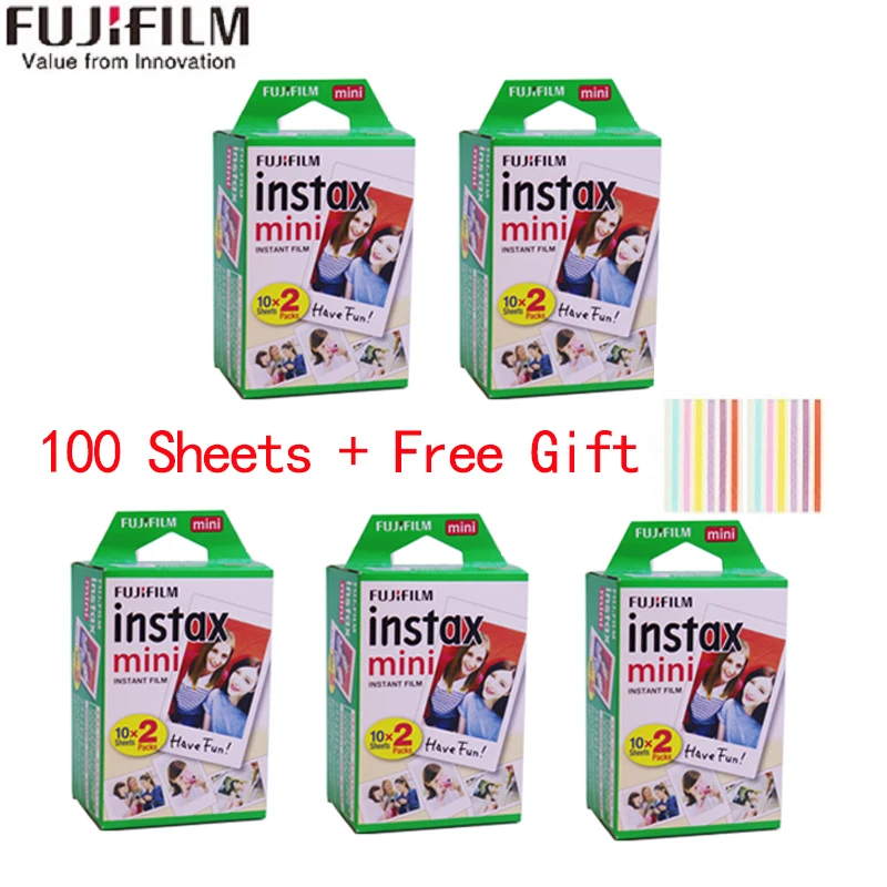 10-100 листов Fuji Fujifilm instax mini 9 пленок с белым краем 3 дюймовая широкая пленка для мгновенной камеры mini 8 9 7s 25 50s 90 фотобумага