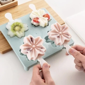 

Cherry Blossom Ice Cream Mold Creative Plastic Diy Ice Cream Chocolate Mold Household Ice Mold Kitchen Accessories Tool
