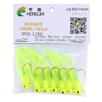 

7pcs/Winter fishing tackle worm soft bait Lead head lure 21g Artificial Crank lure Wobbler Trolling Astringency squid bass bait