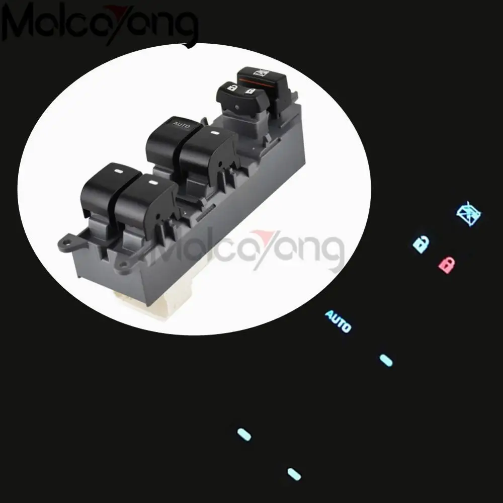 Освещенный переключатель стеклоподъемника для Toyota Yaris Camry Tacoma Lexus Highlander Land Cruiser Venza rav4 2006- 84820-06100 светодиодный