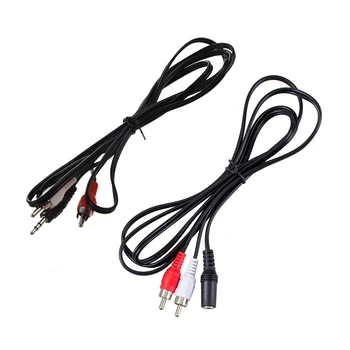 

1 Set 3.5Mm Female To 2 Rca Male Jack o Video Cable 1.5M & 1 Pcs 1.5M Trs To Rca Stereo o Cable - 3.5Mm To L/R
