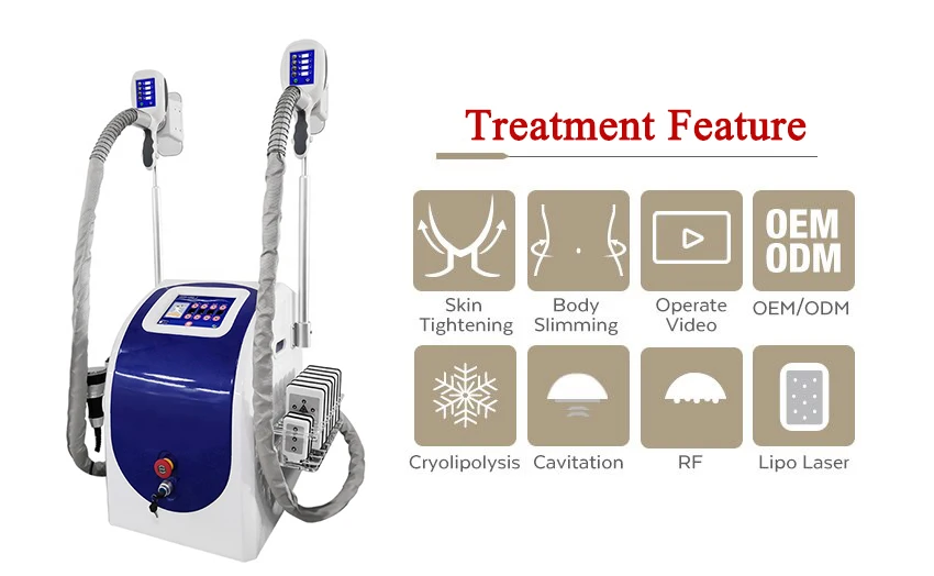 Вакуумный кавитационный РЧ-лазер машина для похудения 2 морозильная камера комната без жира портативная кавитация замороженная терапия