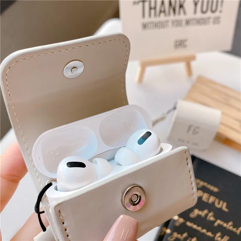 Модные мини-чехлы для наушников Airpods роскошные кожаные чехлы беспроводных AirPods Pro