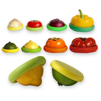 

4Pcs/set Silicone Fresh-keeping Cover Food Grade Stretch Cover Reusable Food Save Cover Round Shape Durable Multi-function