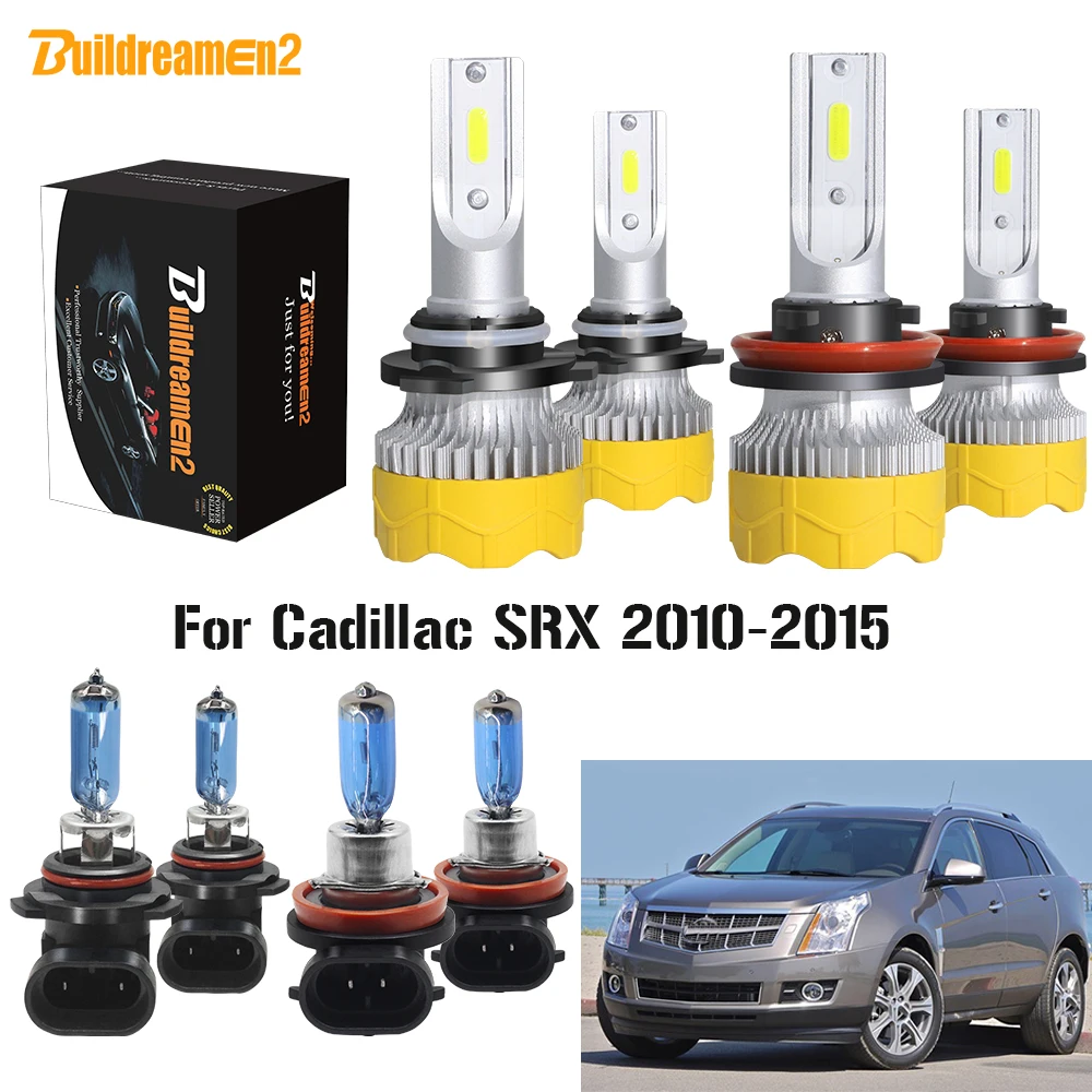 Buildreamen2 4 Pieces Car Headlight High Low Beam 9005 H11 Led Halogen ...