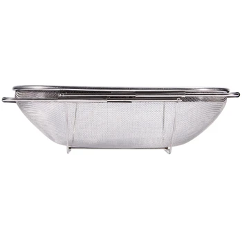 

Stainless Steel Strainer Mesh Retractable Micro-Perforated Colander For Washing Vegetables Fruits Kitchen Supplies
