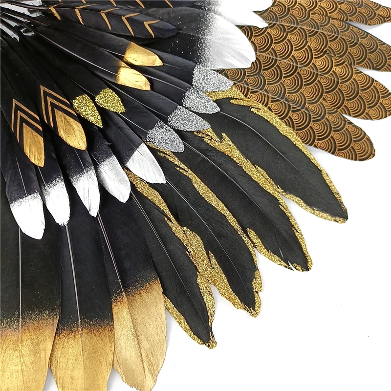 Gold Dipped Goose Feathers 1