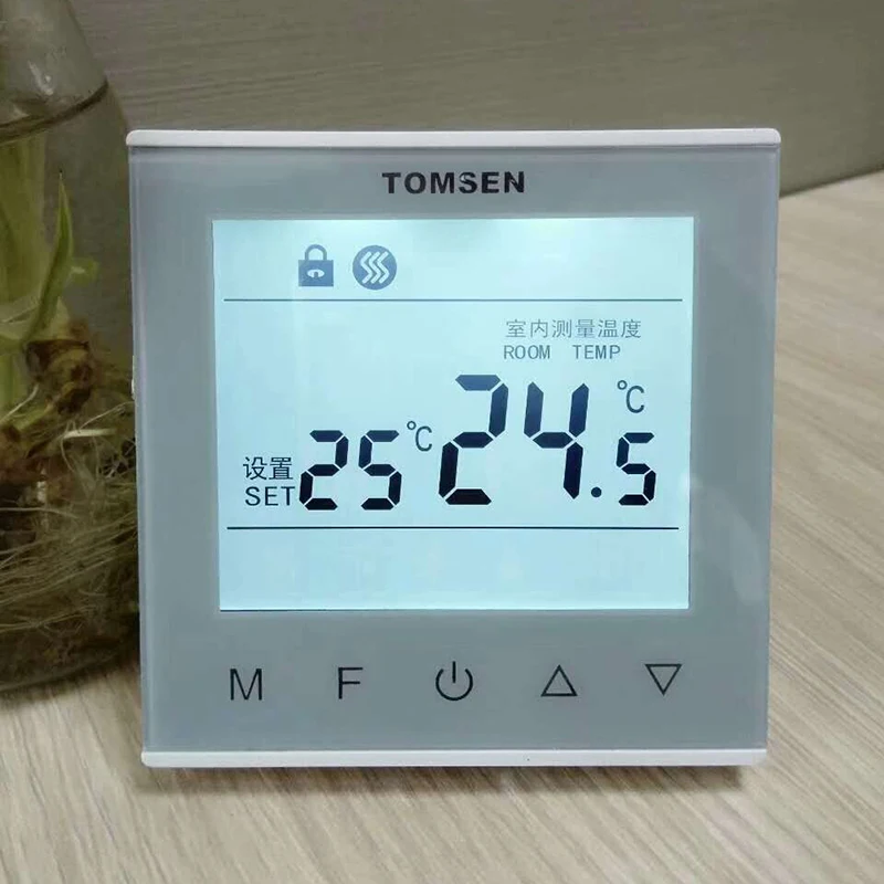 Electric Floor Heating Carbon Crystal Electric Film Liquid Crystal Thermostat Remote WiFi Control Panel Sub-collector Switch afbeelding