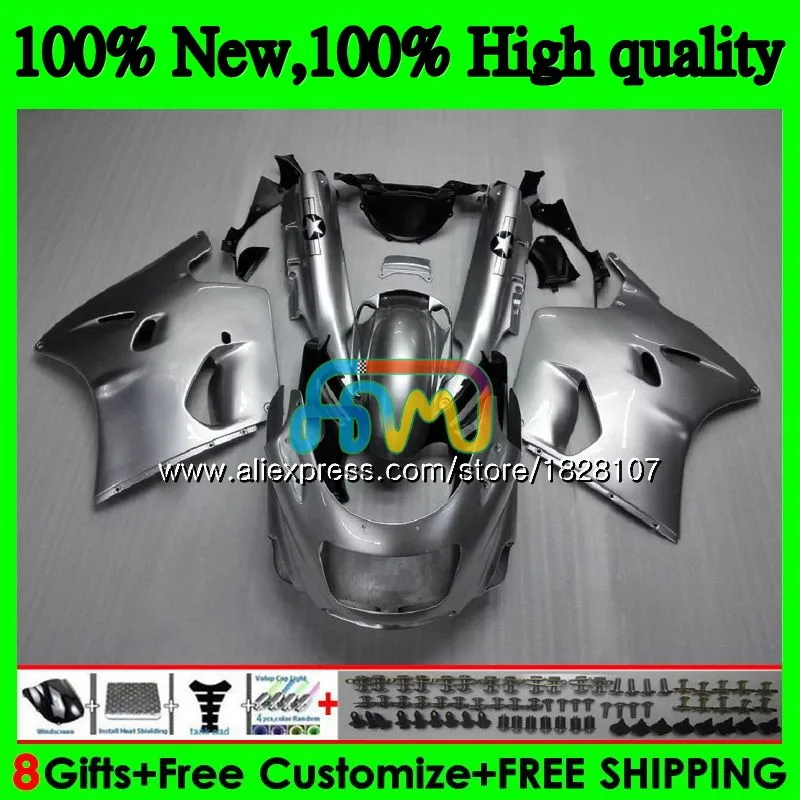 Корпус для KAWASAKI ZX-11R ZZR 1100ZZR1100 ZX11 R ZZR-1100 7BS. 15 ZX-11 ZX 11R ZX11R 90 91 92 1990 1991 1992 обтекатель Блестящая серебряная