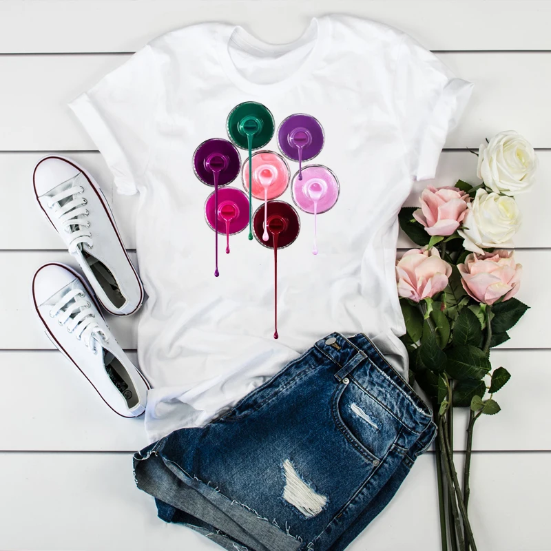 Shirt Women 2020 3D Print 90s Vogue Fashion Tops Tumblr Tshirts T Clothes Shirt Womens Ladies Graphic Female Tee T-Shirt