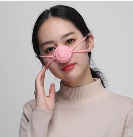 Pure hand-woven wool nose cover nose heat and wind and cold anti-freeze magic device breathable individual masks for men