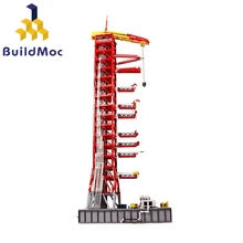 BuildMoc Звездные войны космическая серия Аполлон Сатурн V Запуск пупочной башни для 21309 техника строительные блоки кирпичи подарок ребенку