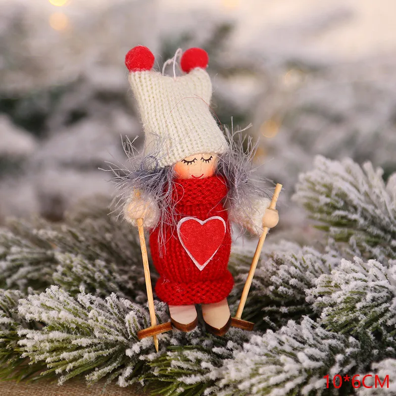 Год, последний Рождественский ангел, лыжные куклы, орнамент с рождественской елкой, натальные куклы, детский подарок, Noel, Рождественское украшение для дома