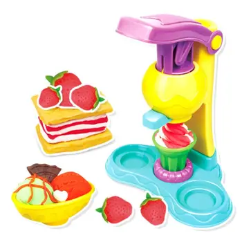 

Ice Cream Machine Burger Clay Mold Skin Mud Handmade Nontoxic Dough Kids Toys