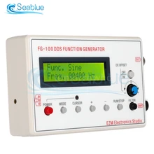 Dds signal generator display lcd 1hz-500khz triângulo senoidal funcional frequência quadrada sawtooth onda forma de onda FG-100 dc 3.7-10v