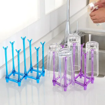 

Creative Stretch Collapsible Multiple Drain Cup Holder Plastic Cup Holder Water Bottle Upside Down Multifunction Storage Rack