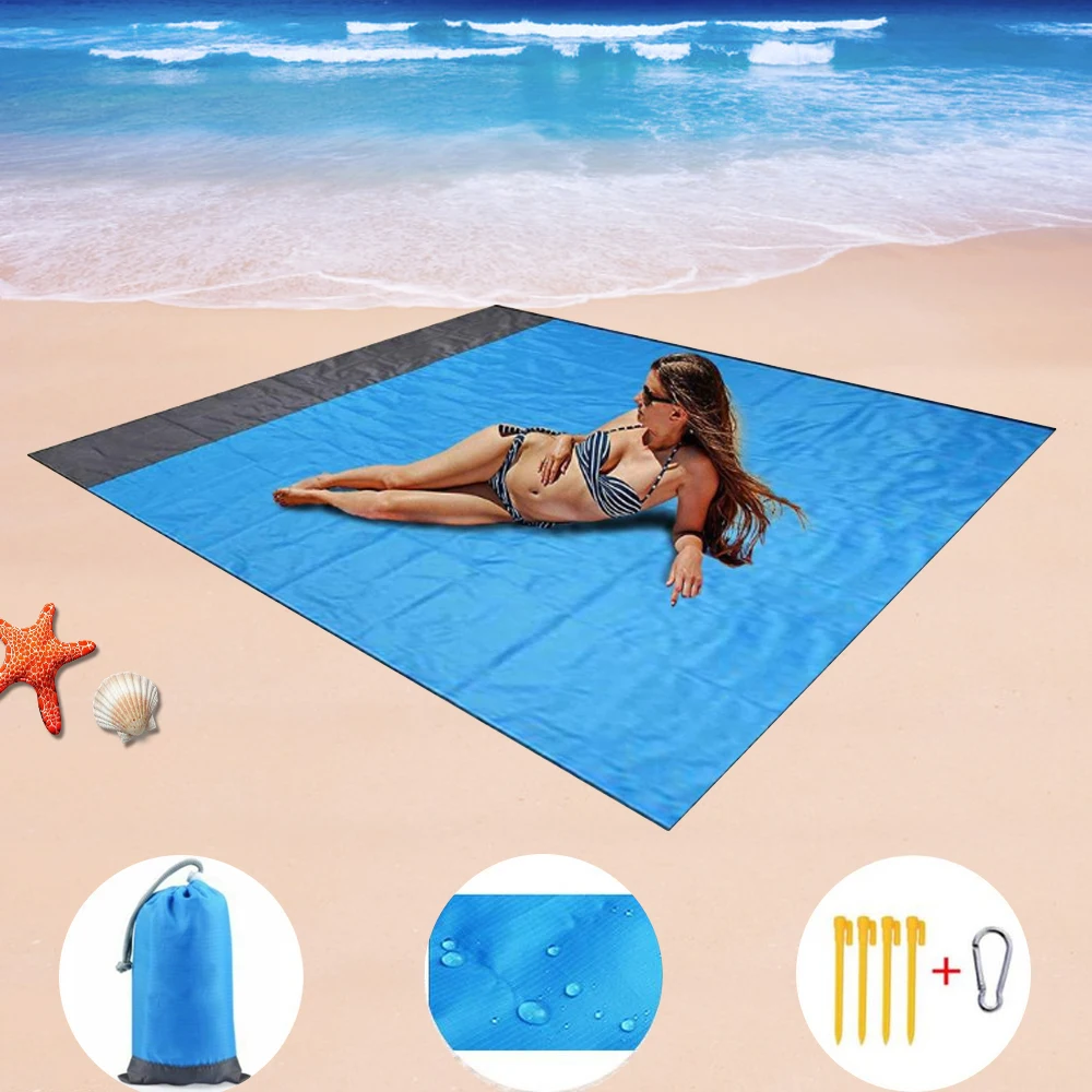 

Portable Picnic Mat Waterproof Beach Mat Pocket Blanket Outdoor Camping Tent Ground Mat Mattress Outdoor Camping Picnic Mat