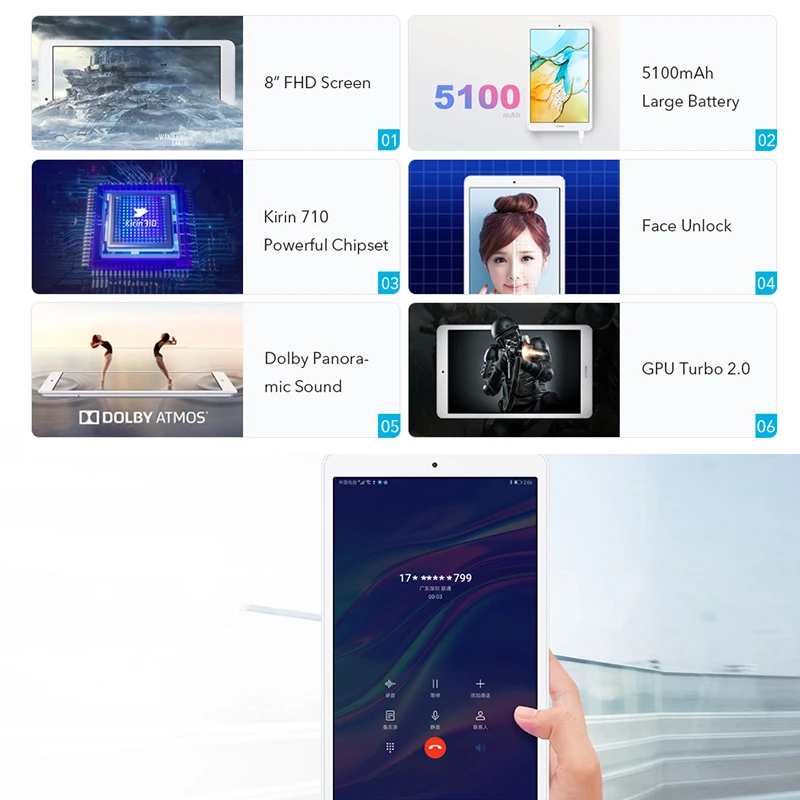 Google Play Huawei Honor Pad 5 8 &quot32 ГБ/64 Гб планшет Android 9 5100 мАч батарея Kirin 710 Octa Core1200x1920 FHD IPS OTG