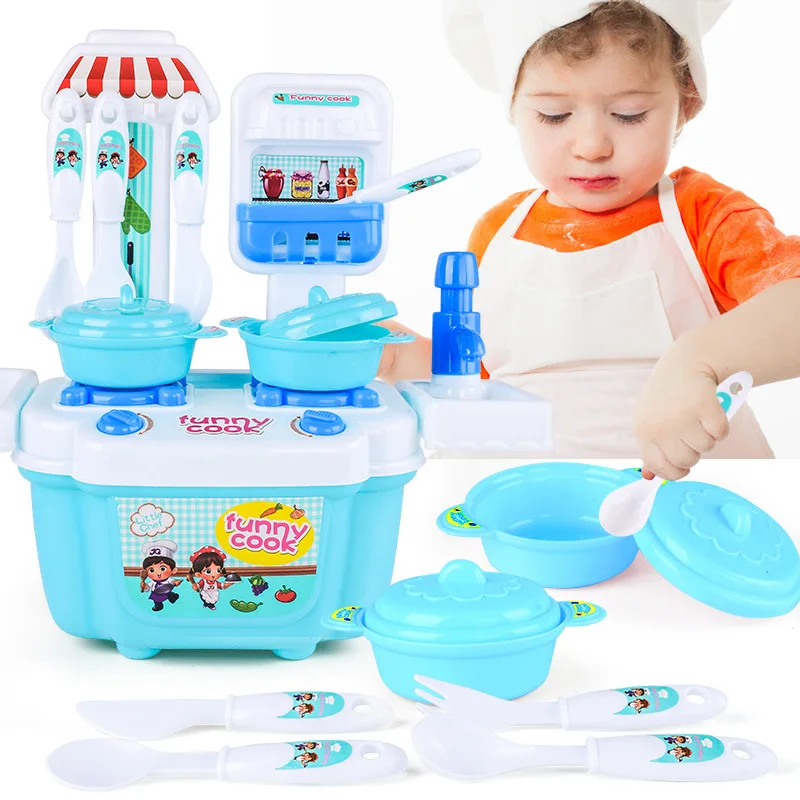 Детский игровой домик, кухонная игрушка для детей 3-7-10 лет, кухонная посуда для девочек и мальчиков, Комплект детских игрушек