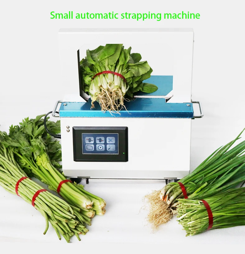 Automatic OPP tape Strapping machine Supermarket Vegetable food Tying machine Plastic tape Non glue Hot melt strapper 5 pcs fruit price display stand supermarket waterproof erasable label vegetable fresh aquatic product promotional brand