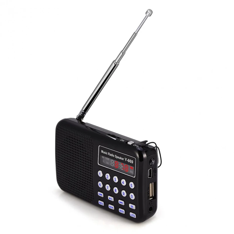 OPQ-портативная мини стерео-система ЖК-дисплей Fm/Am радио Usb Tf карта музыкальный плеер аккумуляторная батарея со светодиодной подсветкой