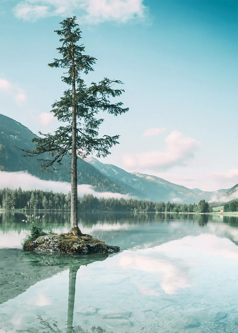 Green-Leaf-Wall-Art-Canvas-Painting-Mountain-Nordic-Poster-Print-Sea-Landscape-Picture-Decoration-for-Living (5)