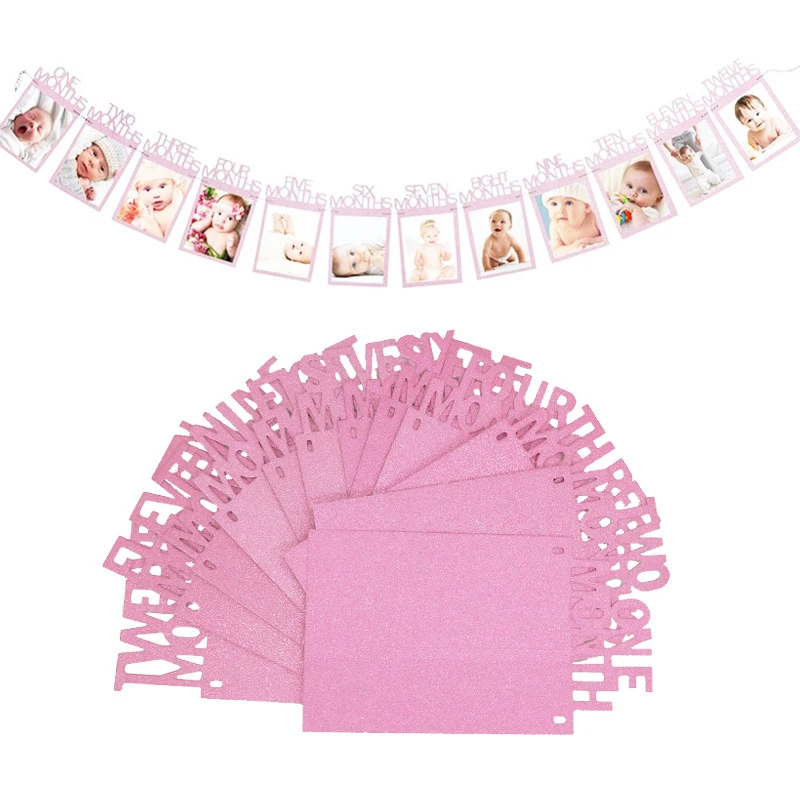 Decorations De Fete De Premier Anniversaire Pour Bebe Banniere De 12 Mois Cadre Photo Decoration De Premier Anniversaire Fournitures De Fete Prenatale Aliexpress Mere Et Enfant