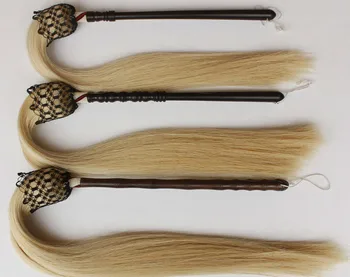 

Tai chi Sandalwood Handle Really Ponytail Whisk Tai Chi Whisk Throw You Ponytail Buddha Dust Natural martial art whip